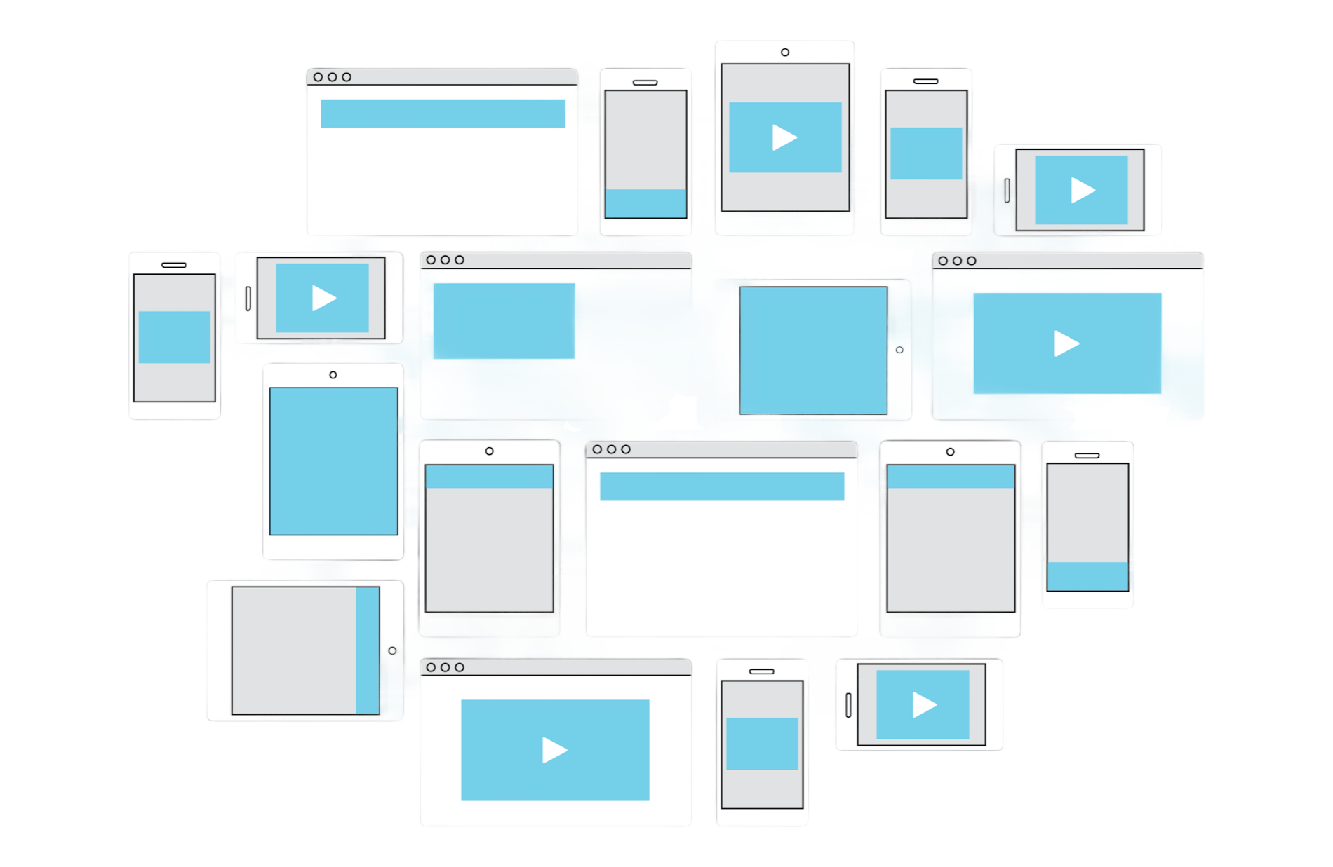 Various ad formats displayed on phones, tablets and desktop browsers